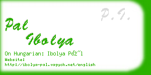 pal ibolya business card